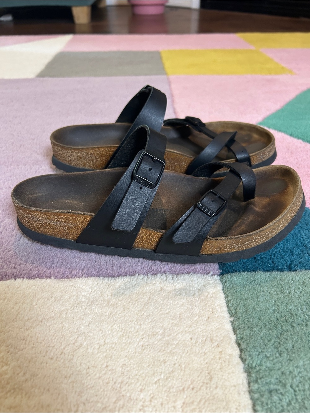 Birkenstock Mayari Black Oiled Leather Sandal size 38.5 - Picture 8 of 17